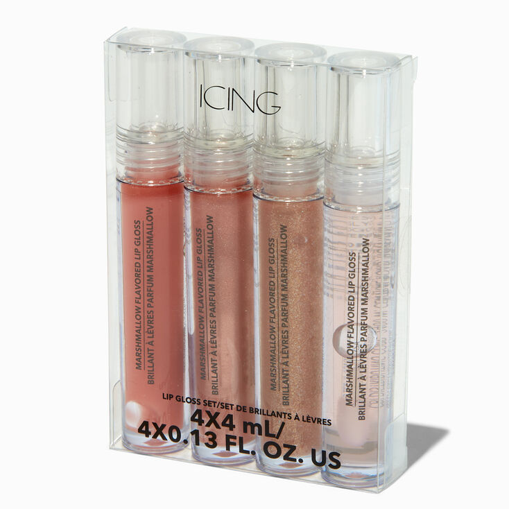 Bronzed Nude Shimmer Lip Gloss Set - 4 Pack,