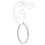 Silver 60MM Swirl Embossed Hoop Earrings,