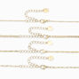 Gold Mixed Chain Choker Necklaces - 4 Pack,