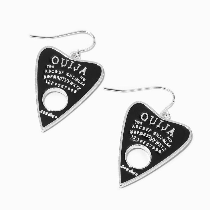 Black Ouija Triangle Drop Earrings,