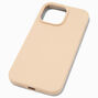 Solid Taupe Silicone Phone Case - Fits iPhone&reg; 14 Pro Max,