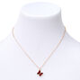 Butterfly Birthstone 16&quot; Gold Pendant Necklace - September,