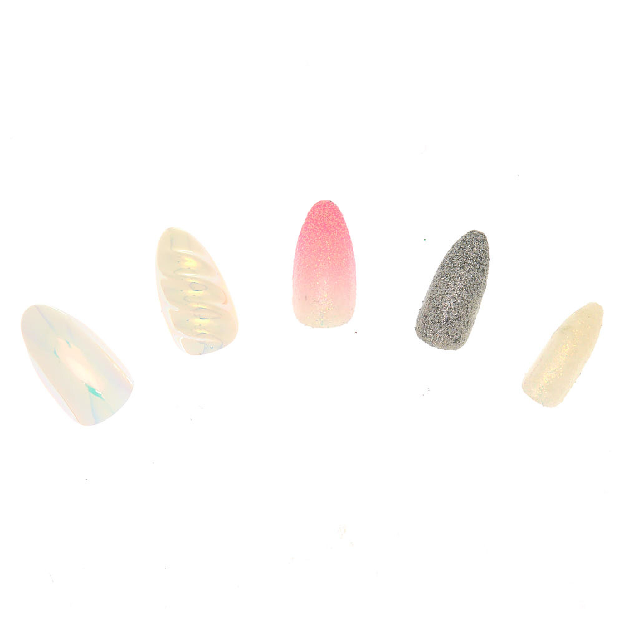 Unicorn Pwr Faux Nail Set Iridescent 24 Pack Icing Us