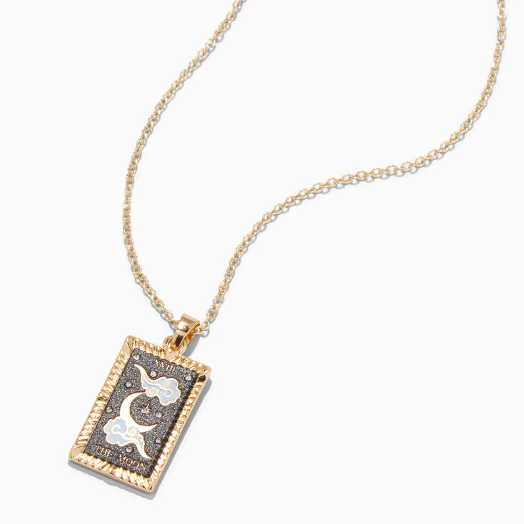 The Moon Tarot Card Pendant Necklace,