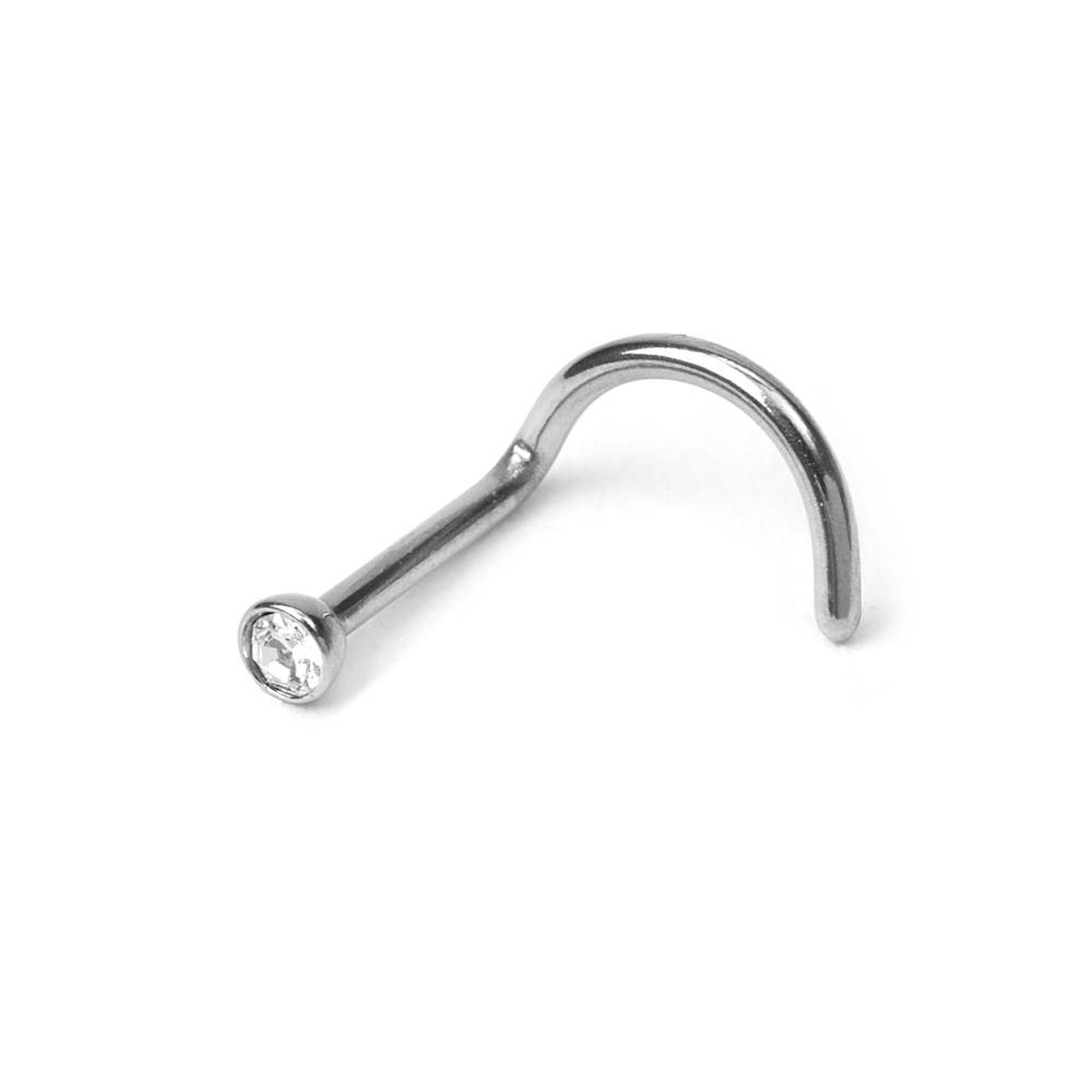 Claire s Silver 20G Basic Crystal Nose Stud MainPlace Mall