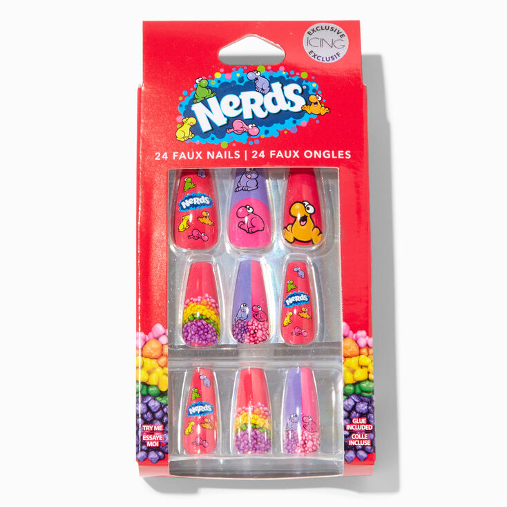 Nerds&reg; Icing Exclusive Squareletto Vegan Faux Nail Set - 24 Pack,