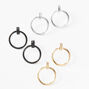 Mixed Metal 20MM Mini Hoop Earrings - 3 Pack,