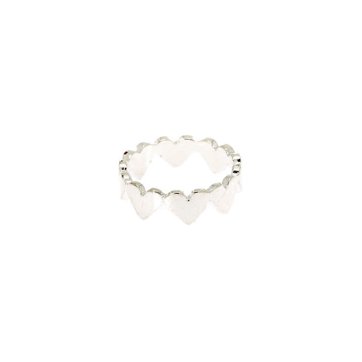 Silver Heart Midi Ring,