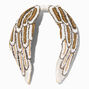 White Wing Beaded Headband,