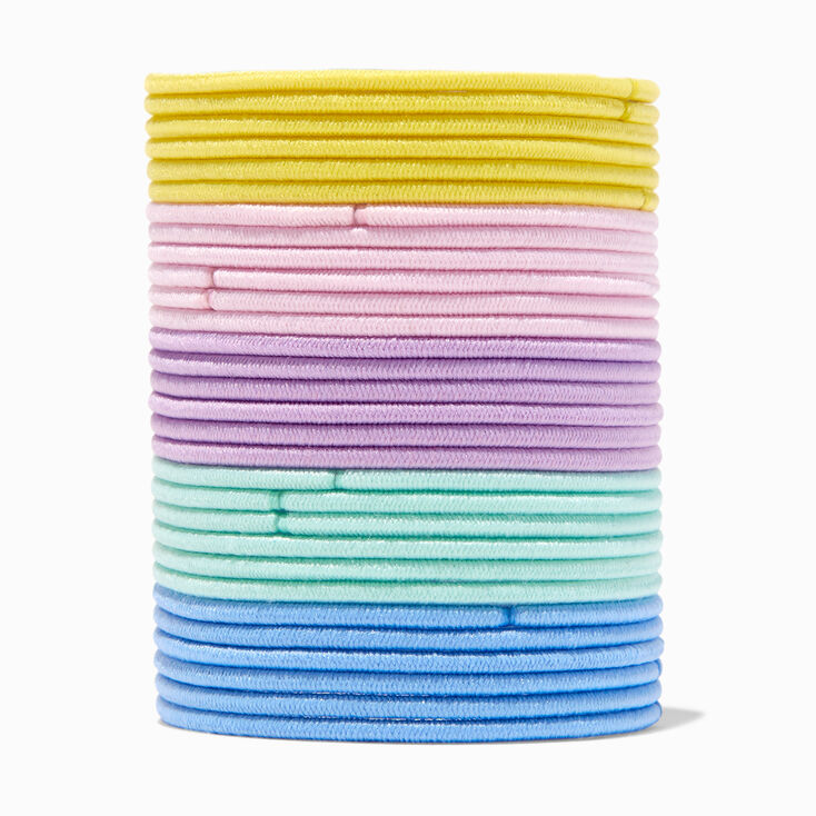 Pastel Tone Lurex Hair Ties - 30 Pack,