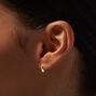 Gold 10MM Huggie Hoop Earrings,