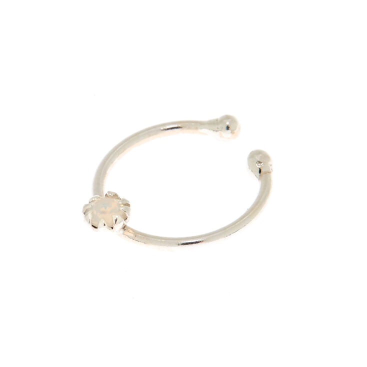 Sterling Silver Swarovski® Elements Faux Nose Ring,