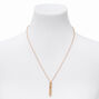 Gold Rectangular Drop Pendant Necklace,