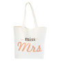 Miss To Mrs. Tote Bag - White,