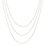 Silver Cord Multi Strand Necklace,