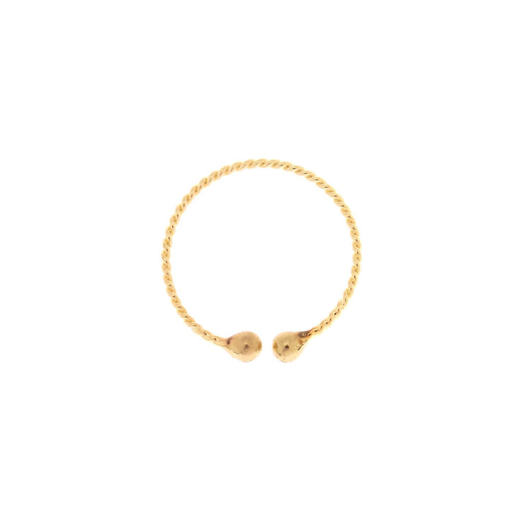 Gold Braided Faux Nose Ring,