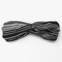 Black &amp; White Striped Knotted Headwrap,