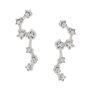 Silver Constellation Stud Earrings,
