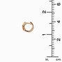 Gold Cubic Zirconia Three Stone 10MM Huggie Hoop Earrings,