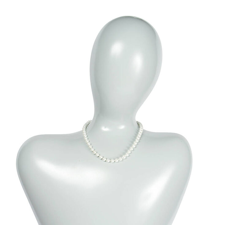 Classic 8MM White Pearl 20&quot; Necklace,