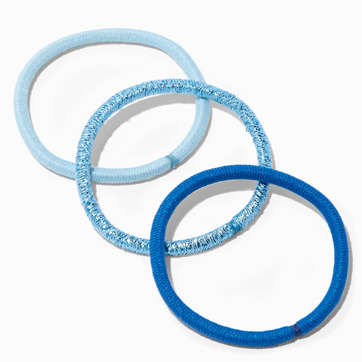Blue Lurex Hair Ties - 12 Pack,