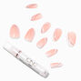French Swirl Jelly Stiletto Vegan Faux Nail Set - 24 Pack,
