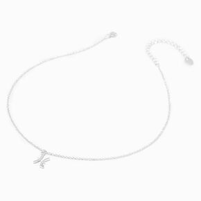 Silver Zodiac Embellished Pendant Necklace - Pisces,