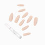 Glossy Nude XL Coffin Vegan Faux Nail Set - 24 Pack,