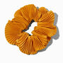 Pleated Mustard Hair Scrunchie,
