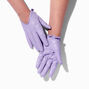 Lavender Faux Leather Short Gloves,
