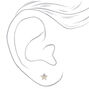 Sterling Silver Star Stud Earrings - 5MM,
