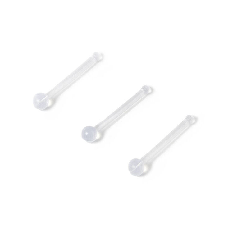 Clear Retainer Nose Stud Set,