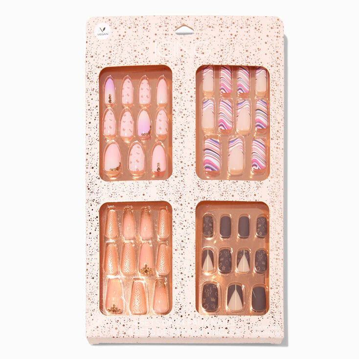 Mixed Status Vegan Faux Nail Set - 4 Pack,