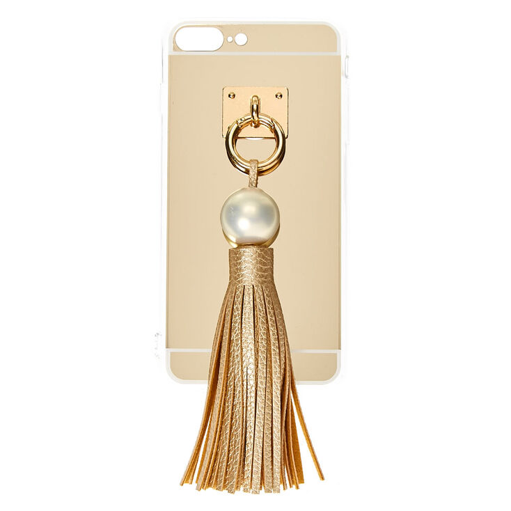 Gold & Pearl Tassel Phone Case,