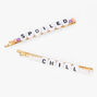 Gold Spoiled &amp; Chill Attitude Hair Pins - 2 Pack,