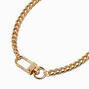 Gold-tone Mega Clasp Chain Necklace ,