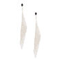 Silver 5" Mesh Drop Earrings,