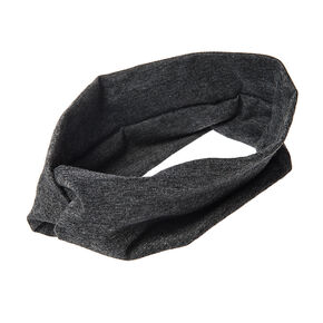 Marled Wide Jersey Headwrap - Gray,