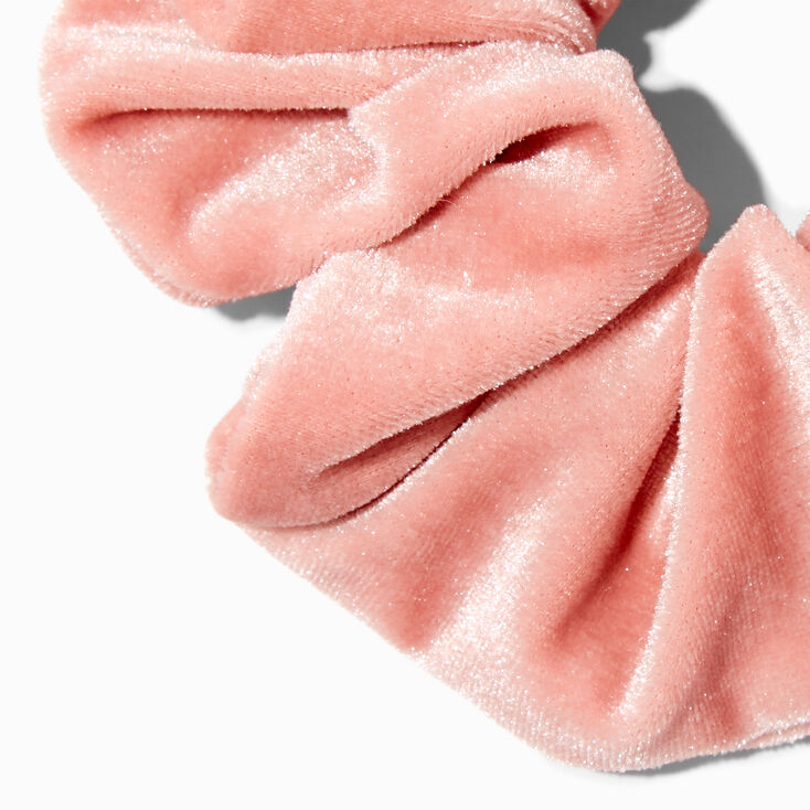 Blush Pink Medium Velvet Hair Scrunchie,