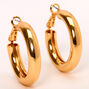 Gold 30MM Tube Hoop Earrings,
