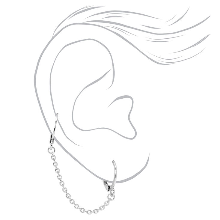 Silver Crystal Ball Ear Cuff &amp; Mixed Earrings - 6 Pack,