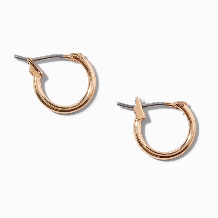 Gold 10MM Hoop Earrings,