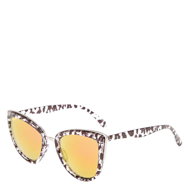 Marble Print Cat Eye Sunglasses,