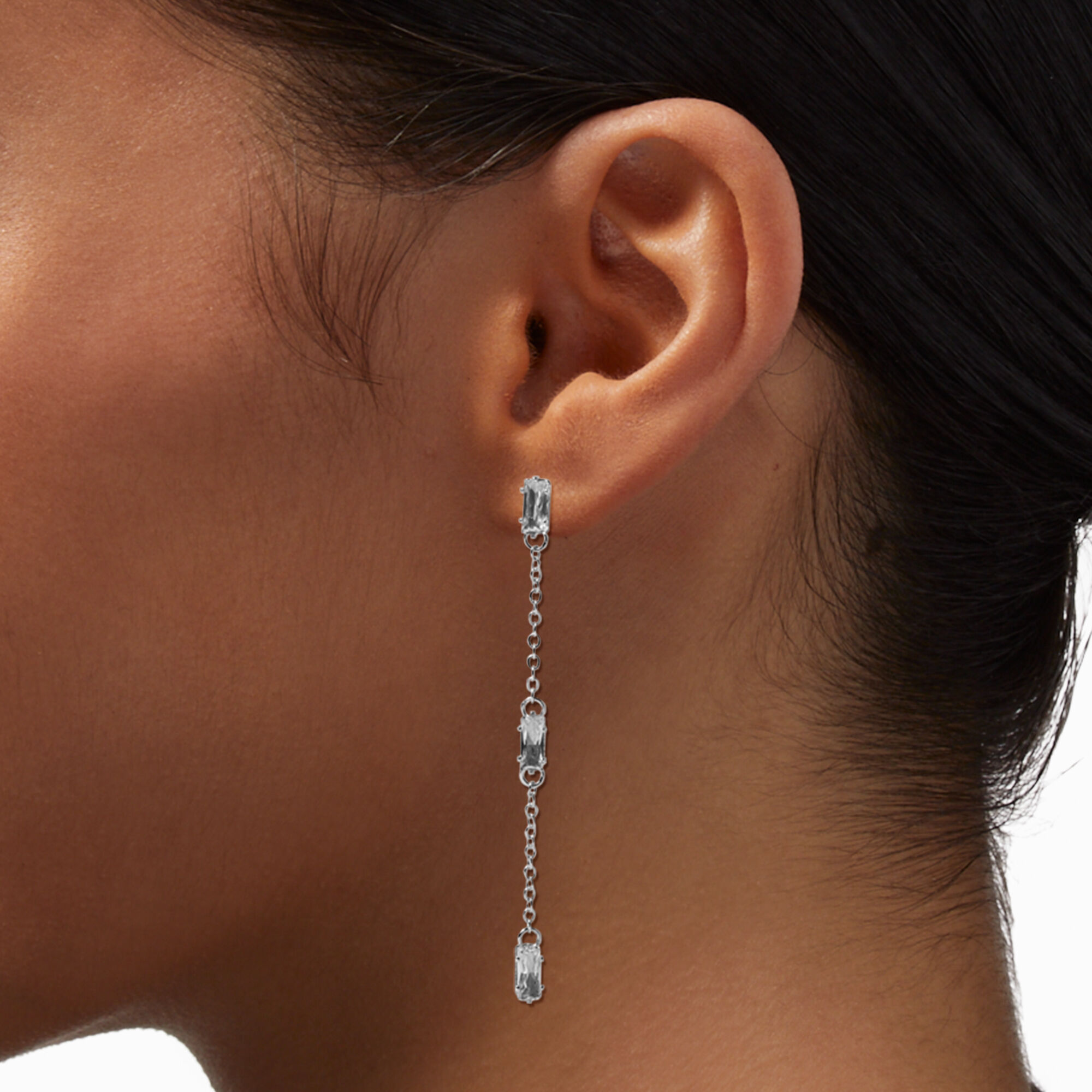 Linear drop earring top