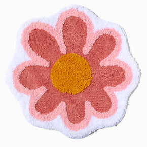 Pink Daisy Shaped Plush Rug,