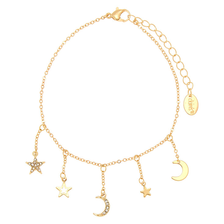 Gold Celestial Charm Anklet,