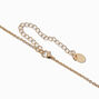 Gold-tone Crystal Dog Tag Pendant Necklace,