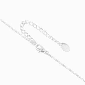 Silver Crystal Confetti Disc Necklace,