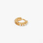 18k Gold Plated Single 10MM Studded Pearl Hoop Earring,