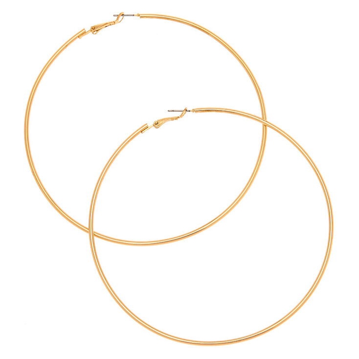 Gold 100MM Hoop Earrings,